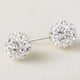 thumbnail image 4 of Pendientes de cristal Qarigey con diamantes de imitación para mujer aretes chapados en plata 8 mm, 4 of 6