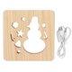 thumbnail image 1 of Lámpara 3D de Madera Ticfox muñeco de nieve navideño Luz suave y cálida USB, 1 of 14