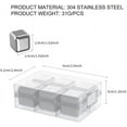thumbnail image 5 of AP Whiskey Stones 6 Pack, Metal Reusable Ice Cubes, Stainless Steel Ice Cubes, Suitable for Whiskey, Vodka, Liqueurs, Wine, Beverage Juice or Soda, 5 of 12