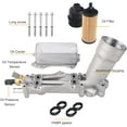 thumbnail image 3 of 926-876 Engine Oil Cooler and Oil Filter Housing Compatible with 2011-2016 Chrysler 200 300, Dodge Charger Cherokee Wrangler Ram 1500 ProMaster 3.6L,Replace 68105583AF 5184304AE Aluminum, 3 of 5