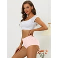 thumbnail image 4 of DARING DIVA Women's High-Waist Invisibles Underwear Breathable Panties L Pink, 4 of 6