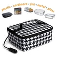 thumbnail image 4 of HotLogic Mini Portable Thermal Food Warmer for Home and Travel, Houndstooth, 4 of 6