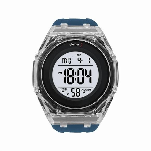 Reloj de Hombre Digital Steiner Traslúcido 5 Atm Wateresist Azul