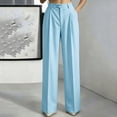 thumbnail image 4 of Bxsruta Women's High Waisted Wide Leg Pants Pleated Front Work Trousers Business Casual Office Bottoms, 4 of 8