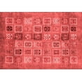 thumbnail image 1 of Ahgly Company Machine Washable Indoor Rectangle Abstract Red Modern Area Rugs, 7' x 10', 1 of 4