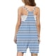 thumbnail image 3 of Odeerbi 5-14 Años Niñas Traje de Verano Lindo Rayado Camisola Romper Casual Transpirable Cómodo Combinados Pantalones Cortos Con Bolsillos, 3 of 6