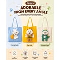 thumbnail image 6 of Pet Carrier Canvas Shoulder Tote Bag for Small Dogs & Cat, Plush Character Head-Out Puppy Carrier Purse, Cute Cat Tote Bag Gift for Pet Lovers, Portable Travel Shopping Walking Bag, 6 of 9