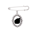 thumbnail image 1 of Provoke Gesture Outline Pattern Brooch Pin Dress Shirt Shawl Clips, 1 of 3