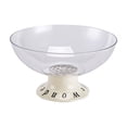 thumbnail image 2 of Pedestal Fruit Bowl Plastic Draining Fruit Tray Clear White 10 in Round Tabletop Fruit Basket Decorative Kitchen Counter Serving Stand for Home Dining Room, 2 of 6