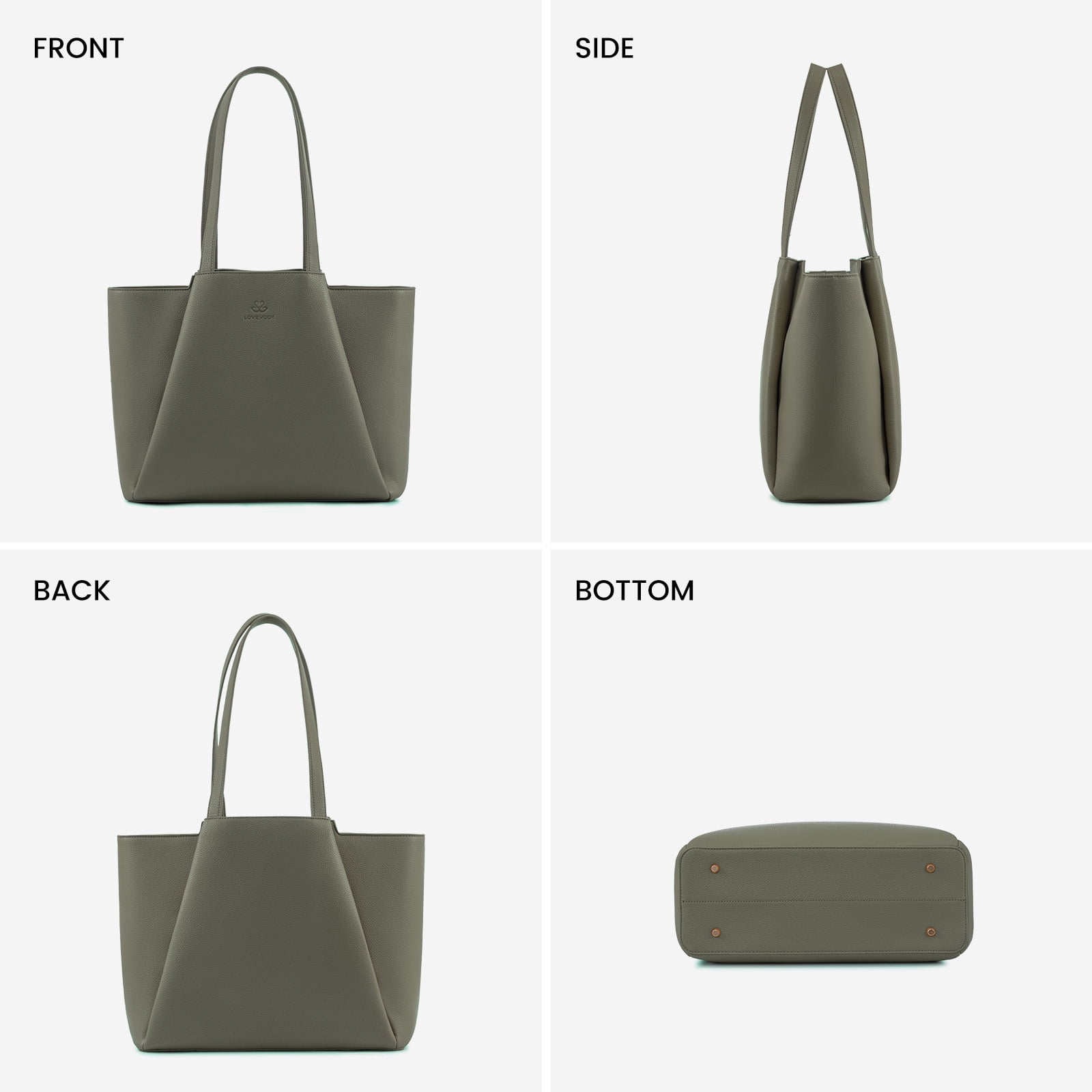 Lovevook Handbag Purses for Women,Large Work Tote Bag Briefcase Shoulder Bag for Women Fit 15.6 Inch Laptop with Clutch Bag