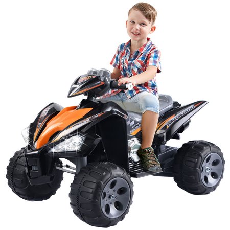 Costway Kids Ride On ATV Quad 4 Wheeler Electric Toy Car 12V Battery Power Led Lights