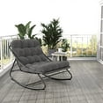 thumbnail image 5 of Grand Patio Outdoor Rocking Chair Modern Steel Cozy Lounge Rocker Chair with Cushion for Balcony Porch Patio,Charcoal (Set of 1), 5 of 12
