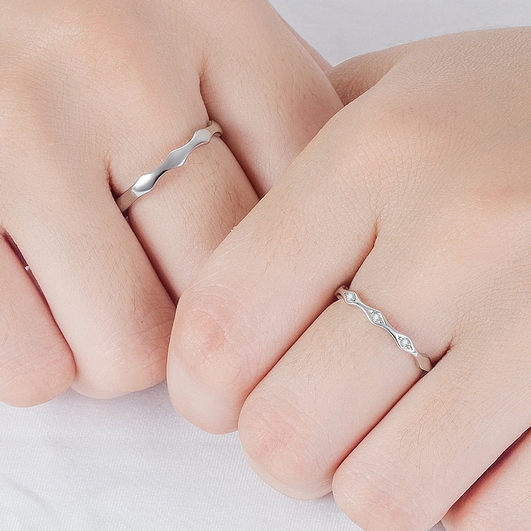 1MM Thin Titanium Steel Silver Couple Ring Simple Fashion Finger Rings  Gifts | eBay