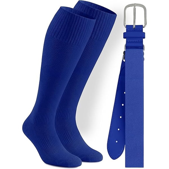 Eryueer Baseball Socks and Belt Combo Youth Boys Adjustable Softball Football Socks and Elastic Baseball Belts for Boys Girls