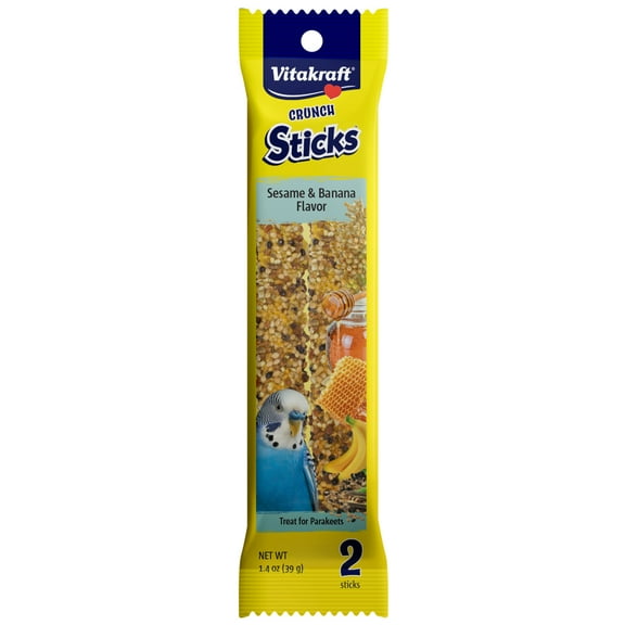 Vitakraft Parakeet Crunch Sticks w/Sesame & Banana Treat Sticks 2pk 1.4 oz.