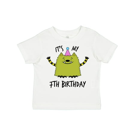 

Inktastic Its My 7th Birthday with the Whatif Monster Gift Toddler Boy or Toddler Girl T-Shirt