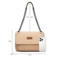 thumbnail image 3 of Wrangler Shoulder Bag for Women Retro Purses and Handbags Crossbody Bags with Chain Strap, Tan, 3 of 8