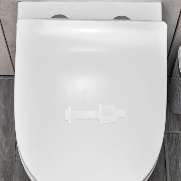 UPOUART 2Pcs White Toilet Cover Screws Plastic Durable Toilet Seat Hardware for Bathroom and Hotel Use