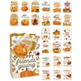 thumbnail image 2 of Monebena 60 Pcs Thanksgiving Autumn Gift Tags Happy Thanksgiving Day Pumpkin Maple Leaves Theme Paper Hanging Craft Label for Fall Harvest Party Holiday Letters Gift Wrapping Decoration M01, 2 of 7