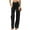 Black, variant on Women Jeans Mid Waisted Straight Loose Stretchy Tummy Control Pants