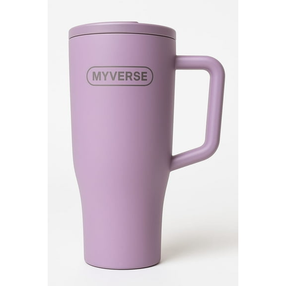 Myverse 40 oz with Handle and Straw Lid, 100% Leakproof Stainless Steel Vacuum Insulated Cup Travel Coffee Mug Water Bottle, Gifts for women men