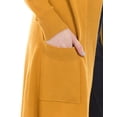 thumbnail image 4 of Cardigan ligero tejido con bolsas color Mostaza AMAD Casual para mujer Talla M, 4 of 4
