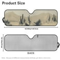 thumbnail image 7 of Uorisanigo Windshield Sun Shade for 2007-2023 Wrangler Rubicon Sahara TJ JK JKU 2 & 4 Door, Aluminum Foil Film Desert Cactus Print Sun Visor Sunshade,Effectively Blocking Heat and UV Rays, 7 of 7