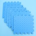 thumbnail image 3 of EeaseCA 6Pcs Thicken EVA Leaf Grain Tiles Interlocking Tiles Patchwork Floor Mat Protective Cushion Splicing Rug (Blue), 3 of 7