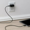 thumbnail image 4 of Onn 6ft USB-C to USB-A charging cable, USB-IF certified, black, 4 of 7