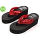 thumbnail image 4 of Sandalias de plataforma con purpurina para mujer, sandalias brillantes con tiras, sandalias de cuña antideslizantes, talla 39 (plateadas), 4 of 5