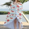 thumbnail image 4 of Matoen Large Round Microfiber Beach Towel Blanket with Tassels, Soft Absorbent Fast Dry, Summer Watermelon Theme (61"), 4 of 8