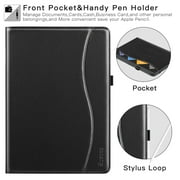 RTB-ZtotopCases for iPad Air 13 inch 2024 (M2)/ iPad Pro 12.9 Inch Case 3rd Gen 2018, Premium Leather Folio Cover with Auto Sleep/Wake, Supports iPad Pencil Charging, Black