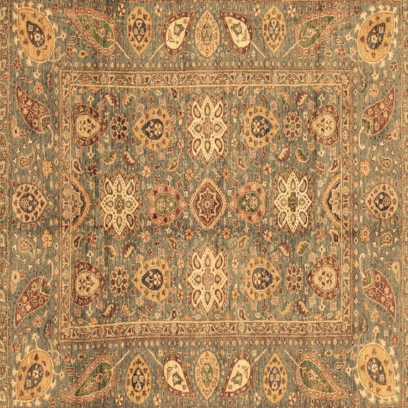Ahgly Company Indoor Square Oriental Brown Traditional Area Rugs, 7' Square