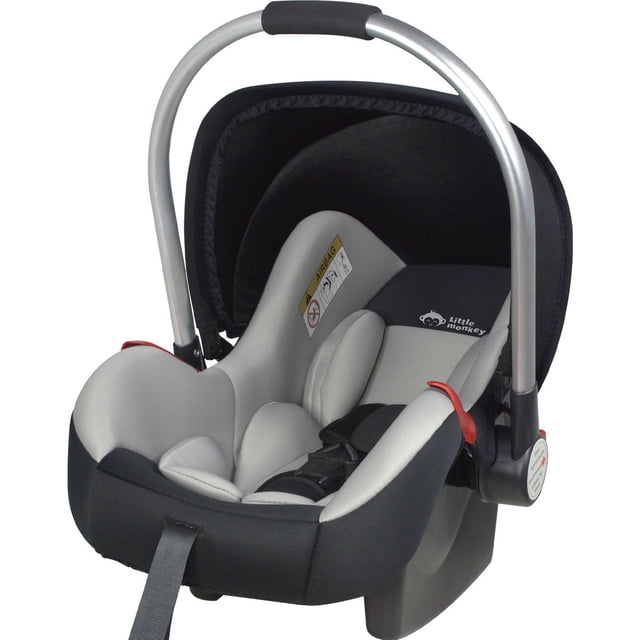 Asiento Portabebe Little monkey Tipo Moises Ergonomico Auto Gris