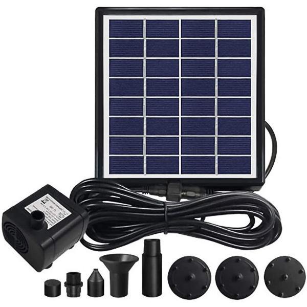 Fuente solar para estanque, Fuente de agua solar, Fuente de energía solar, Fuente de agua al aire libre, Baño de pájaros, Decoración solar de jardín, 4w
