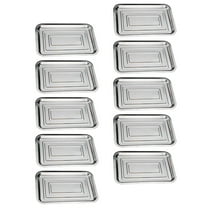 Luxshiny Set of 10 Stainless Steel Serving Trays Oven-Safe Platters for Family Gatherings and Kitchen Use