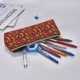 thumbnail image 5 of Naloa X-mas and New Year Print Leather Pencil Case - Portable Big Capacity Pencil Pouch Organizer Bag Stationery Bag for Work & Office Pencil Pen Case, 5 of 5