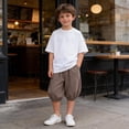 thumbnail image 6 of Asxite Boys Solid Capris Elastic Waist Casual Summer with Pockets 6 M-12 Y, 6 of 6