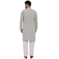 thumbnail image 2 of SKAVIJ Men's Cotton 2 Piece Set Casual Henley Shirts with Trouser Round Neck Long Sleeve Regular Outfit (Large,Grey), 2 of 6