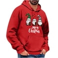 thumbnail image 2 of EchfiProm Mens Red Hoodies Graphic Pullover Merry Christmas with Pockets Hooded Xmas Sweatshirt for Men M, 2 of 4