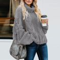 thumbnail image 5 of Women's turtleneck long-sleeved sleeve sweater, 5 of 9