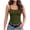Army Green, variant on Girls Knitted Tank Tops Summer Casual Comfy Stretchy Sleeveless Halter Crew Neck Ribbed Basic Tunic Blouse (3-4Years, Beige)