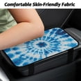 thumbnail image 3 of Yuyamidu Blue Whilpool Tie Dye Car Armrest Cover Cushion Pad Decorative Accessories Warm Auto Center Console Cover Pad Non-Slip Car Center Console Armrest Cover Fit for Most Vehicles, 3 of 7