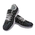 thumbnail image 1 of Zapatillas deportivas informales con dibujos de notas musicales negras para mujer, zapatos planos transpirables con cordones, zapatos ligeros para caminar, calzado de moda, 1 of 6