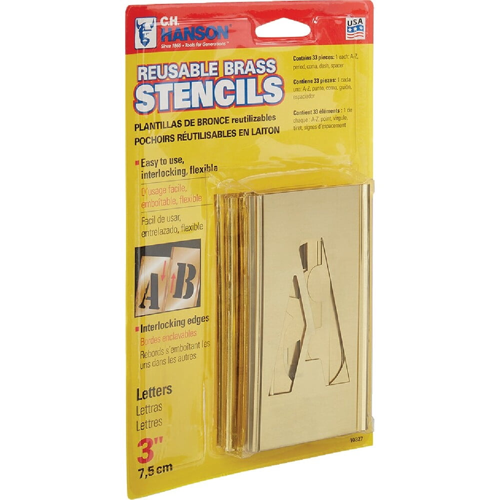 C.H. Hanson 3 In. Letter Stencil Set (32 Piece) 10327