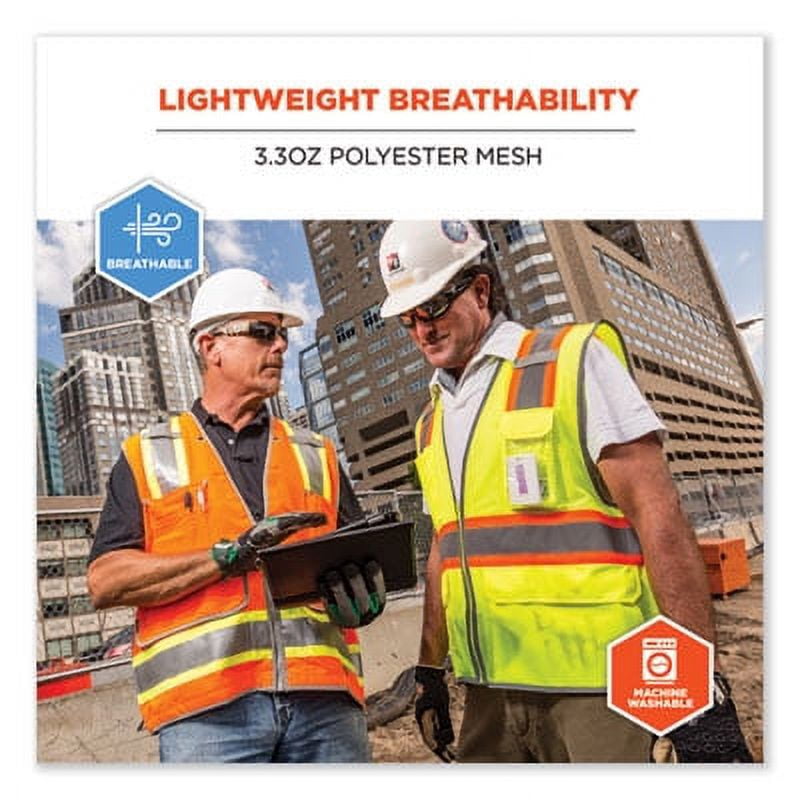 Ergodyne GloWear® 2-Tone Mesh Hi-Vis Type-R Class 2 Safety Vest, 4X, Orange