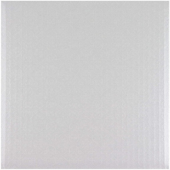 O'Creme White Wraparound Square Cake Pastry Drum Board 1/4 Inch Thick 10, 9" x 9"