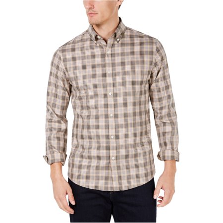 Chemise Elli à carreaux beige- Col Boutonné - Beige - Twill - Monsieur