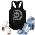 thumbnail image 3 of Pntutb Moda Mujer Casual Luna Sol Letra Estampado Sin Mangas O-Cuello Tank top Blusa Pntutb Pntutb-1113, 3 of 7