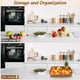 thumbnail image 4 of 1 cesta tejida para frutas, cesta sencilla para guardar pan y verduras, color marrón claro, 4 of 8